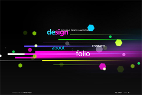 梦幻灯光flash酷站模板